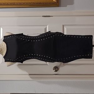 WOW Couture Black Sleeveless Bodycon Dress with Rivets Size Large